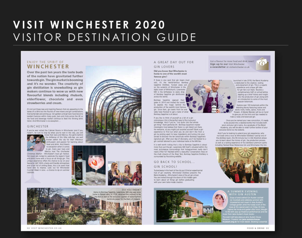visit winchester destination guide gin festival
